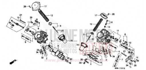 CARBURETOR (COMPONENT PARTS) XL600VX de 1999
